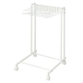 伸晃｜SHINKO スラックスハンガーラック 10本掛け キャスター付き ホワイト KP-SH10-W
