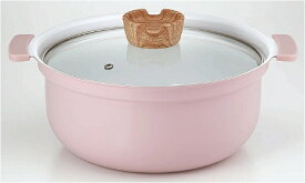 カクセー｜Kakusee coronto−コロント−IH対応セラミックコーティング深型卓上鍋24cm（スモーキーピンク） CT-29