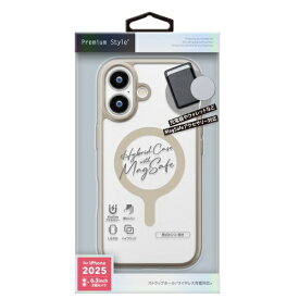 PGA｜ピージーエー iPhone 17ケース MagSafe対応 ハイブリッドケース Premium Style ベージュ PG-25AMH02BE