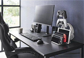 山崎実業｜Yamazaki 仕切りが動くゲーム機＆コントローラースタンド スマート ホワイト 01686