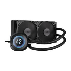 CORSAIR｜コルセア 水冷CPUクーラー 120mmファンx2 [LGA1851/1700・AM5/AM4] NAUTILUS 240 RS LCD ブラック CW-9061031-WW