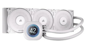 CORSAIR�b�R���Z�A ����CPU�N�[���[ 120mm�t�@��x3 [LGA1851/1700�EAM5/AM4] NAUTILUS 360 RS LCD White �z���C�g CW-9061034-WW