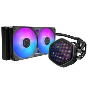 COOLER MASTERbN[[}X^[ CPUN[[ 120mmt@x2 [LGA1851/1700/1200/1156/1155/1151/1150EAM5/AM4] ML 240 Atmos II Pixel LED ubN MLX-D24M-A25SZ-P1