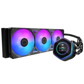 COOLER MASTER｜クーラーマスター 水冷CPUクーラー 120mmファンx3 [LGA1851/1700/1200/1156/1155/1151/1150・AM5/AM4] ML 360 Atmos II LCD ARGB ブラック MLX-D36M-A25SZ-L1