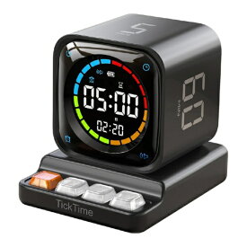 llano｜ラノ llano TickTimer ポモドーロタイマー+置き時計 生産性アップ・集中力向上 ミニPC風デザイン 5/10/30/60分 ブラック TK3-B [デジタル]