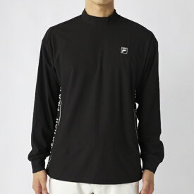 フィラゴルフ｜FILA GOLF メンズ バックプリント長袖モックネックシャツ ブラック 785510 [メンズ /Mサイズ]【返品交換不可】