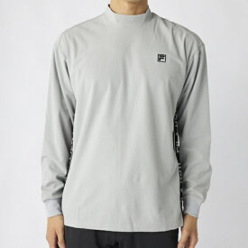 フィラゴルフ｜FILA GOLF メンズ バックプリント長袖モックネックシャツ グレー 785510 [メンズ /Mサイズ]【返品交換不可】