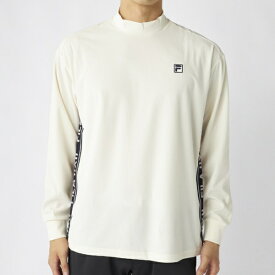 フィラゴルフ｜FILA GOLF メンズ バックプリント長袖モックネックシャツ ホワイト 785510 [メンズ /LLサイズ]【返品交換不可】
