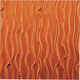 ユーパワー｜YOU POWER プラデック ウォール アート「ウェーブ」 （メタルオレンジ）