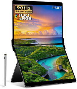 EHOMEWEIbC[z[EFC USB-Cڑ 2ʃoCj^[ XV[Y(^b`pl) [14.2^ /2.5K (2520×1680j/Ch /90Hz] XP-142PW