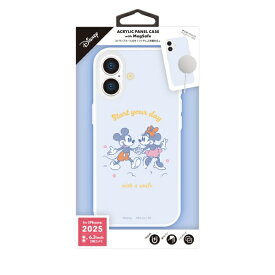 PGA｜ピージーエー iPhone 17ケース MagSafe対応 アクリルパネルケース Premium Style ミッキー＆ミニー PG-D25AMP01MM