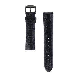 バンビ｜BAMBI 時計バンド 本革 型押し 裏ラバータイプ 撥水 かん幅22mm 美錠幅20mm 【黒美錠色のみ】 ブラック BKE171AU