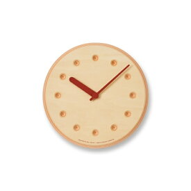 タカタレムノス｜Lemnos Paper-Wood CLOCK オレンジ・dot DRL19-07 OR