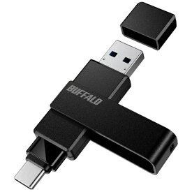 BUFFALO｜バッファロー USBメモリ (Chrome/Android/iPadOS/iOS/Mac/Windows11対応) ブラック RUF3-ACR64G-B/C [64GB /USB TypeA＋USB TypeC /USB3.2 /回転式]