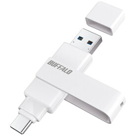 BUFFALO｜バッファロー USBメモリ (Chrome/Android/iPadOS/iOS/Mac/Windows11対応) ホワイト RUF3-ACR64G-W/C [64GB /USB TypeA＋USB TypeC /USB3.2 /回転式]