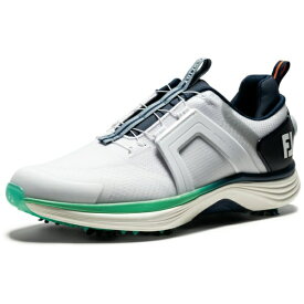 フットジョイ｜FootJoy ゴルフシューズ ハイパーフレックス BOA ホワイト×ネイビー 55493 [メンズ /27.0cm /幅:Wide(3E相当)]【返品交換不可】