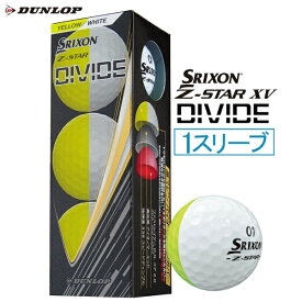 ダンロップ スリクソン｜DUNLOP SRIXON ゴルフボール Z-STAR DIVIDE ゼットスターディバイド イエロー×ホワイト [3球（1スリーブ）]