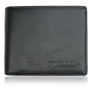 ファインプラス|FINE PLUS スムーズ合皮 エンボス 二つ折財布 OUTDOOR PRODUCTS BLACK 22469104