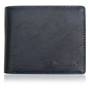 ファインプラス|FINE PLUS スムーズ合皮 エンボス 二つ折財布 OUTDOOR PRODUCTS NAVY 22469104