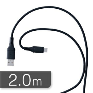 ORIGINAL BASIC�b�I���W�i���x�[�V�b�N USB-A to Type-C�P�[�u�� 2m �V���R�[���f�� ���炩�� �R�ێd�l SIAA�F�� �u���b�N OB-UCS2AC200-K [USB-A �� USB-C]