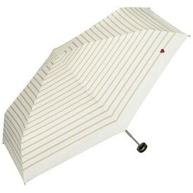 ワールドパーティー｜WPC. 折りたたみ傘 遮光ハート刺繍ボーダー ミニ Wpc. オフ 801-15367-102 [日傘 /50cm]