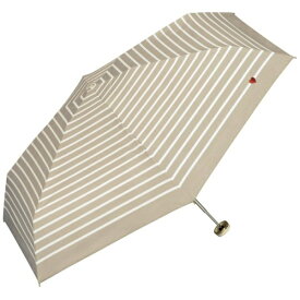 ワールドパーティー｜WPC. 折りたたみ傘 遮光ハート刺繍ボーダー ミニ Wpc. ベージュ 801-15367-102 [日傘 /50cm]