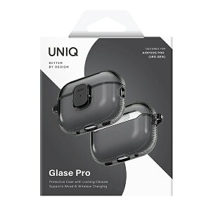 KENZAN�b�P���U�� AirPods Pro3 �Ή�TPU�P�[�X GLASE PRO UNIQ GLOSSY SMOKE UNIQ-AIRPODSPRO3-GLSPGSMK