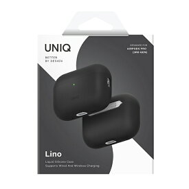KENZAN｜ケンザン AirPods Pro3 対応シリコンケース ハイブリッドリキッド LINO UNIQ CHARCOAL GREY UNIQ-AIRPODSPRO3-LINOCHRGRY