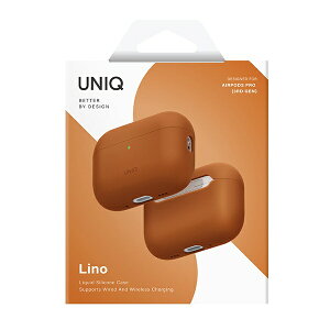 KENZAN�b�P���U�� AirPods Pro3 �Ή��V���R���P�[�X �n�C�u���b�h���L�b�h LINO UNIQ SUNSET ORANGE UNIQ-AIRPODSPRO3-LINOSUNORG