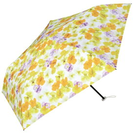 ワールドパーティー｜WPC. 折りたたみ傘 遮光軽量フラワープリント ミニ plantica×Wpc． イエロー PLP002-039-102 [日傘 /50cm]