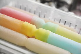 山崎実業｜Yamazaki シリコーン折るポリジュースアイスカバーシャーベット2色セットイエローブルー 10164