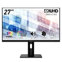【エントリーで最大2万ポイント当たる｜7/26まで】 MSI｜エムエスアイ PCモニター PRO MP273UP E6 [27型 /4K(3840×2160） /ワイド /60Hz]