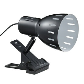 YAZAWA｜ヤザワ E26クリップライト　ブラック　CLX60X03BK　電球別売り　60Wまで