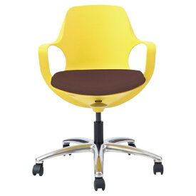 関家具｜SEKI FURNITURE オフィスチェア [W645xD645xH805〜920mm] POGO(ポゴ) イエロー×座面ココア 094241