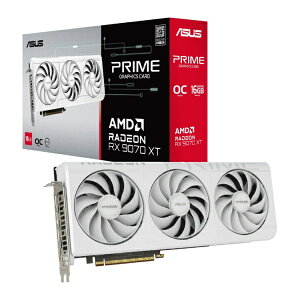 ASUSbGCX[X OtBbN{[h Prime Radeon RX 9070 XT White OC Edition 16GB GDDR6 zCg PRIME-RX9070XT-O16G-WHITE [Radeon RXV[Y /16GB]