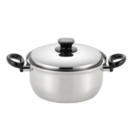 ベストコ 両手鍋 22cm IH ガス火対応 ステンレス SJ3147