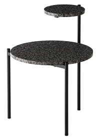 東谷｜AZUMAYA サイドテーブル（W40×D42×H36/55.5cm） PT-205DGB ブラック