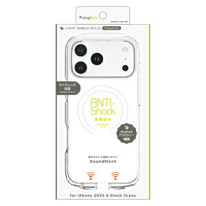 gjeBbTrinity iPhone 17 Pro Max P[X [LIGHT SHIELD Solid] MagSafeΉ ݌v Ռz nCubhNA P[X zCgO NA TR-IP25L3-LDSM-CLWT