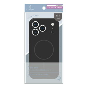 �g���j�e�B�bTrinity iPhone 17 Pro �P�[�X ajouter �A�W���e [Coron] MagSafe�Ή� �������݌v �Ռ��z���V���R�� �P�[�X �u���b�N AJ-IP25M3-CR-BK