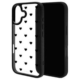 ラスタバナナ｜RastaBanana iPhone 17ケース iLBe ハートパターン ハイブリッドケース ブラック