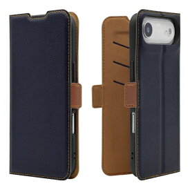 ラスタバナナ｜RastaBanana iPhone Airケース 薄型手帳 サイドマグネット ネイビー×ブラウン