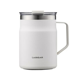 ベストコ マグカップ ふた付き 保温 保冷 ステンレス 475ml ロック＆ロック メトロ ホワイト LHC4219NWHT