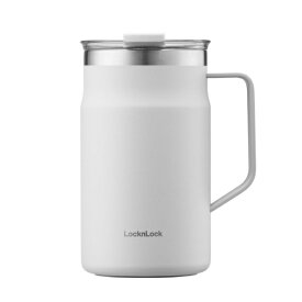 ベストコ マグカップ ふた付き 保温 保冷 ステンレス 600ml 大きめ ロック＆ロック メトロ ホワイト LHC4282NWHT