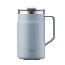 ベストコ マグカップ ふた付き 保温 保冷 ステンレス 600ml 大きめ ロック＆ロック メトロ ブルー LHC4282OBLU