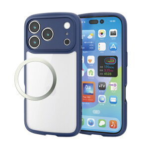 ELECOMbGR iPhone 17 Pro P[X TOUGH SLIM LITE t[J[ Ɍ ^Ot lCr[ PM-A25CTSLFCKNV