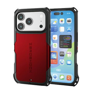 ELECOM�b�G���R�� iPhone 17 Pro �P�[�X ZEROSHOCK ���b�h PM-A25CZERORD