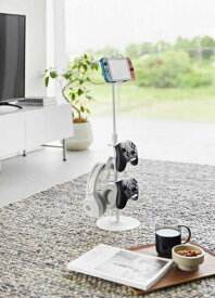 山崎実業｜Yamazaki 高さと角度が調節できるゲーム機器＆タブレットスタンド スマート ホワイト 1431