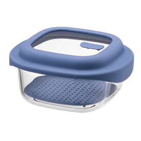 ベストコ ガラス 保存容器 1.5L レシピ付き 電子レンジ オーブン 食洗機対応 ロック＆ロック ユニクッカー ブルー LNG482