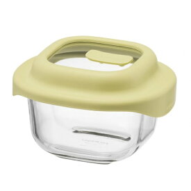 ベストコ ガラス 保存容器 500ml レシピ付き 電子レンジ オーブン 食洗機対応 ロック＆ロック ユニクッカー イエロー LNG481