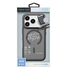 PGA｜ピージーエー iPhone 17 Pro用 MagSafe対応 ハイブリッドケース　ブラック Premium Style ブラック PG-25BMH01BK